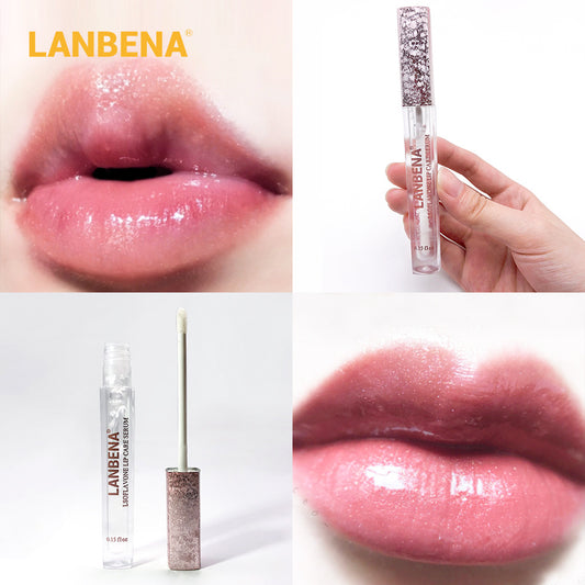 LANBENA Lip Plumper Moisture Repair Lip Serum Increase Elasticity Lip Mask Enhancer Reduce Fine Lines Resist Aging