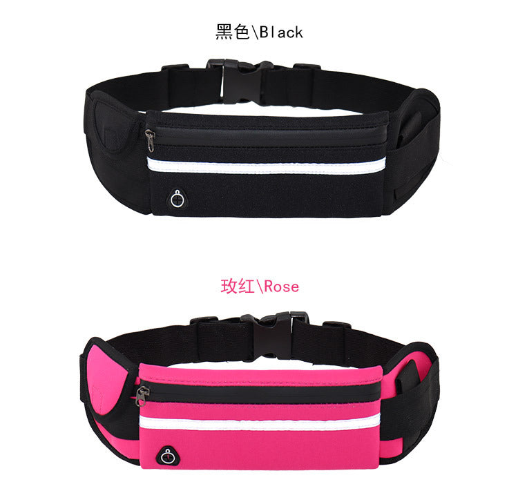 Sports pockets multifunctional running mobile phone bag men and women fitness outdoor kettle bag invisible personal reflective waist bag