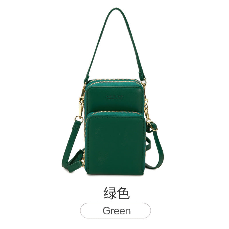 Shoulder bag  bag Korean fashion large-capacity diagonal bag solid color multi-function mobile phone bag female Messenger