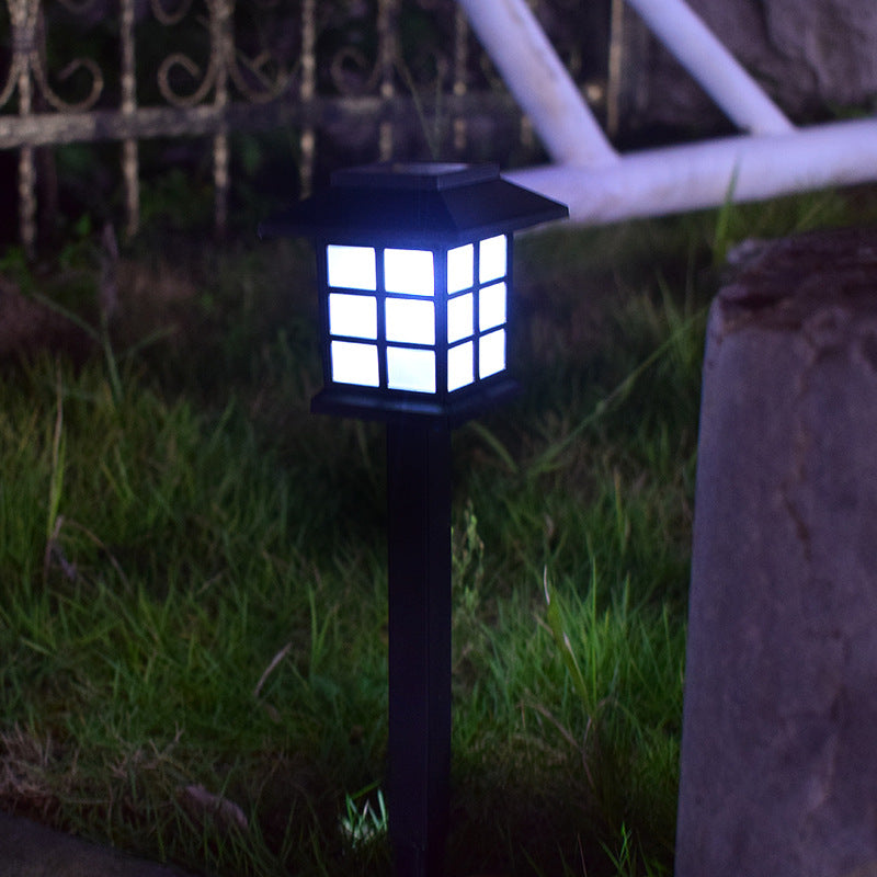 Solar outdoor LED lawn light small house light mini solar light small palace light courtyard atmosphere garden light