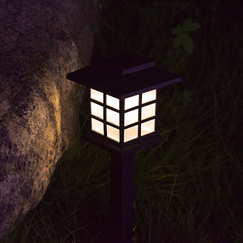 Solar outdoor LED lawn light small house light mini solar light small palace light courtyard atmosphere garden light