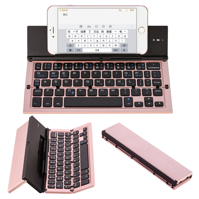 Ultra-thin folding bluetooth keyboard is suitable for Apple Android tablet mini ipad Xiaomi Huawei VIVO mobile phone universal