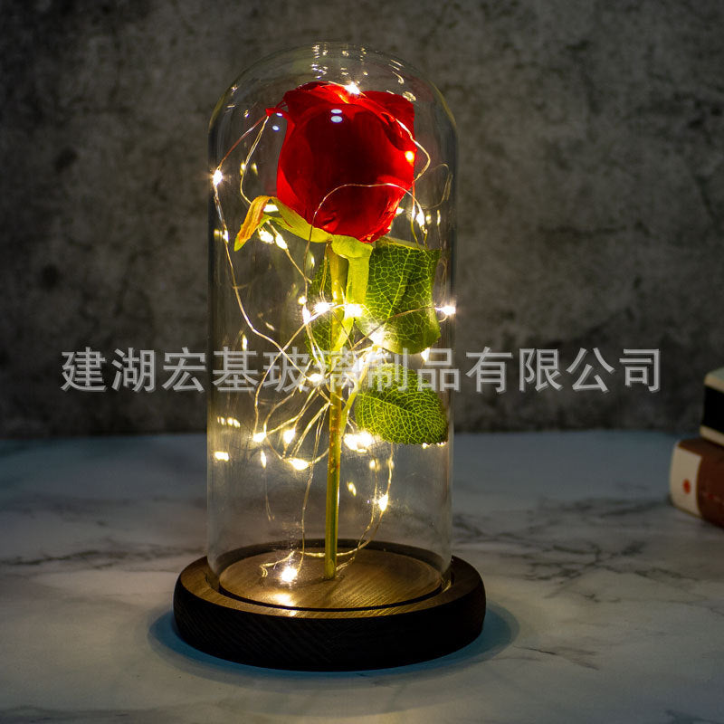 eternal life simulation roses creative home decoration led night light