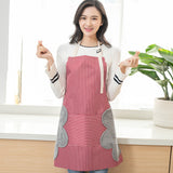 Hand-Wipe Apron for Cooking  Japanese Waterproof Oil-Proof Kitchen Fashionable Household Women'S Adult Apron Cooking Supplies