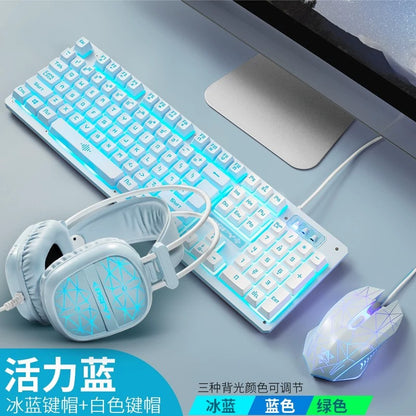 -piece suit usb desktop wired luminous keyboard