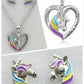 pony necklace earrings set Unicorn earrings pendant necklace set women