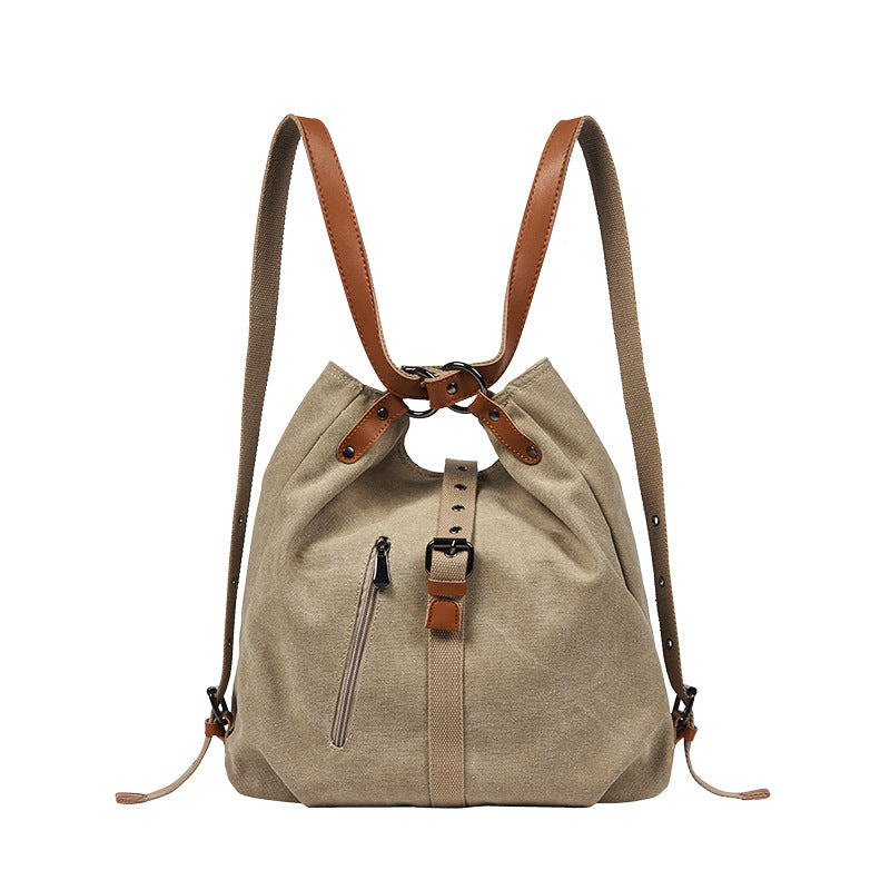 Fashion canvas tote bag in 5 colors, large capacity tote bag, multi-function shoulder messenger bag wholesale