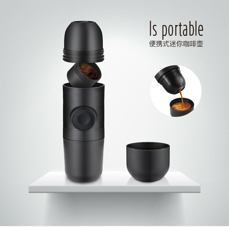 Portable hand press coffee machine espresso manual espresso cup portable coffee pot mini hand press outdoor