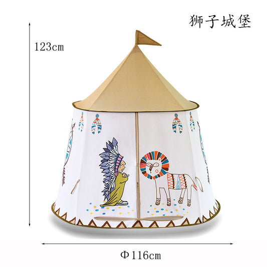 Children's tent game house indoor Indian princess pony castle toy hut male and female baby birthday gifts