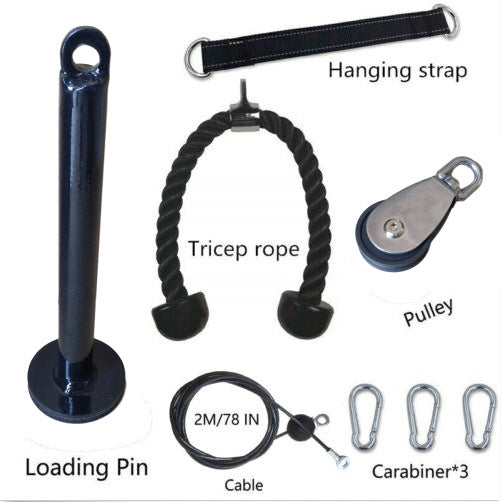 Portable limited fitness equipment X piece set fitness DIY pulley rope arm triceps