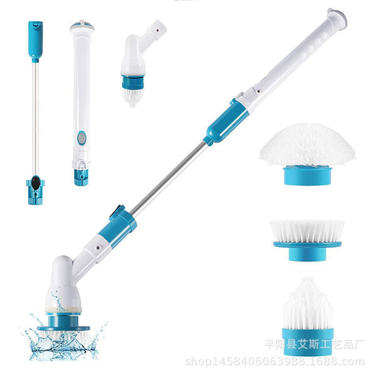 Wireless rechargeable electric cleaning brush with Long handle