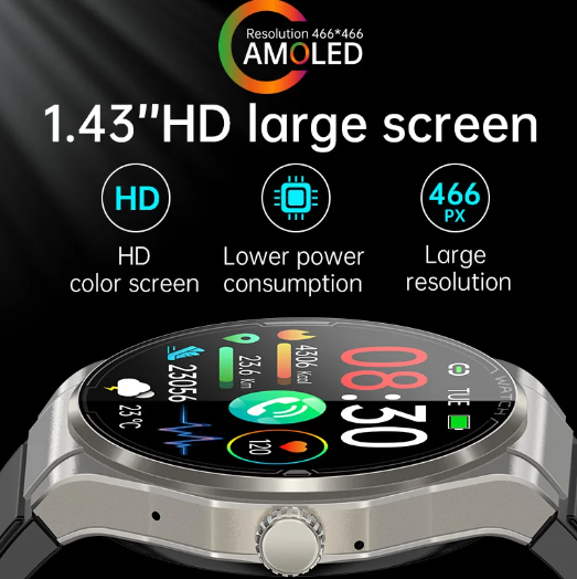 JA03 1.43" AMOLED Display Bluetooth Smart Watch