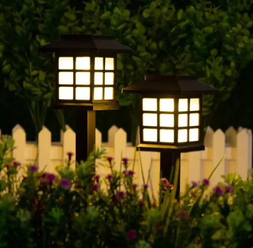 Solar outdoor LED lawn light small house light mini solar light small palace light courtyard atmosphere garden light