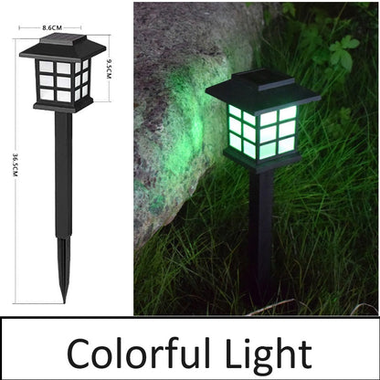 Solar outdoor LED lawn light small house light mini solar light small palace light courtyard atmosphere garden light