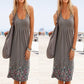 sleeveless floral print loose summer dress fashion