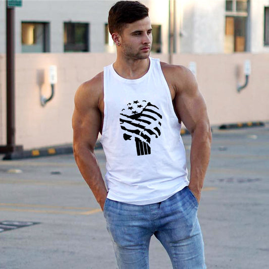 men's fitness bodybuilding vest
