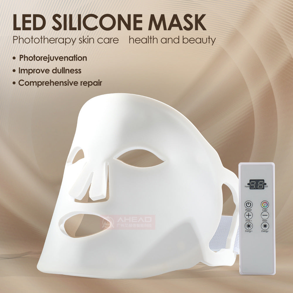 Silicone mask beauty instrument LED colorful light mask facial care IP