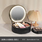 Round cosmetic bag with LED Light