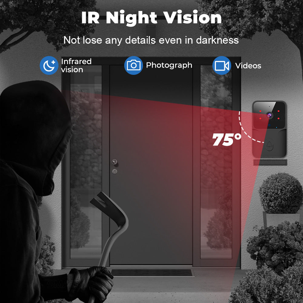 Wireless Smart WiFi Doorbell with IR Night Vision