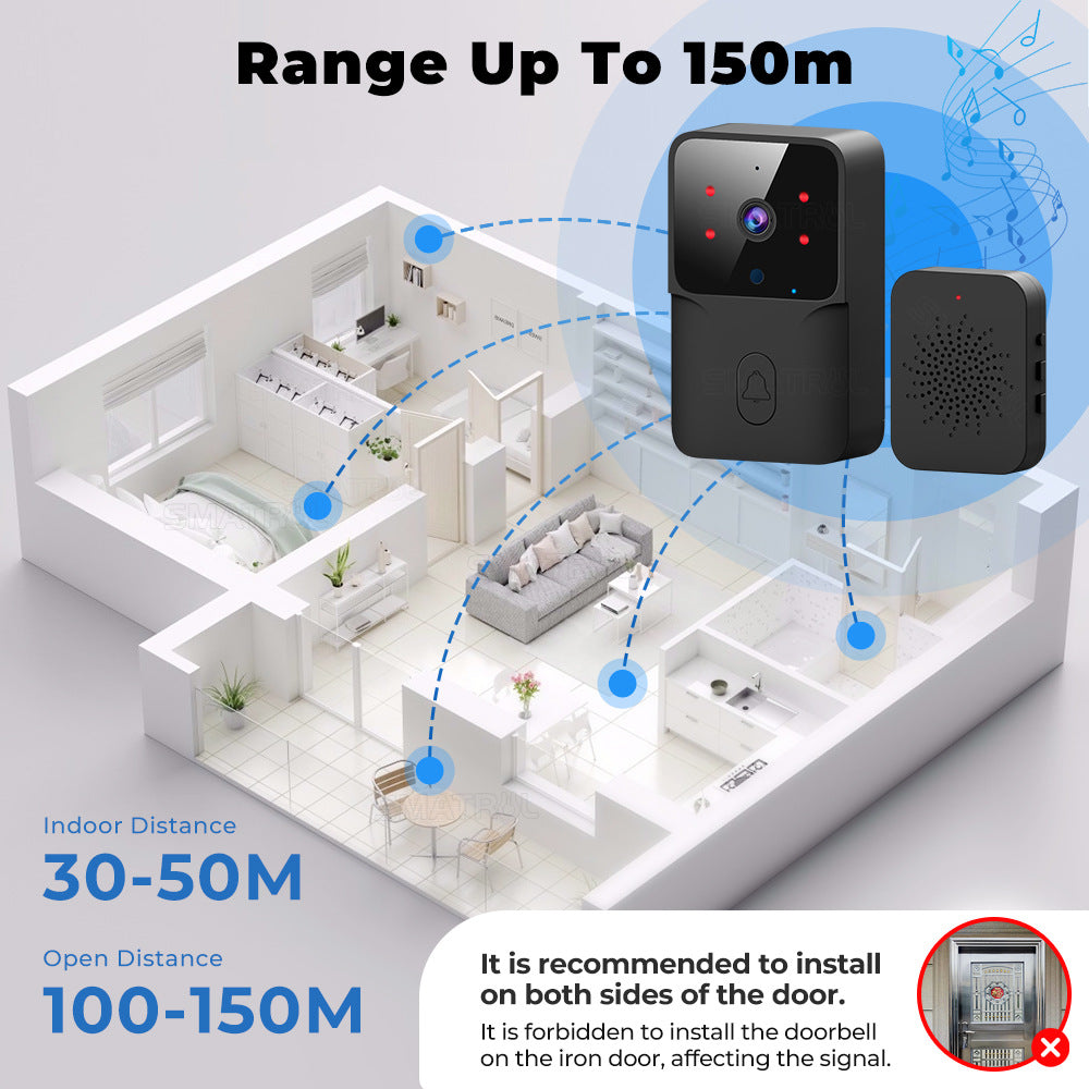 Wireless Smart WiFi Doorbell 150 meter range