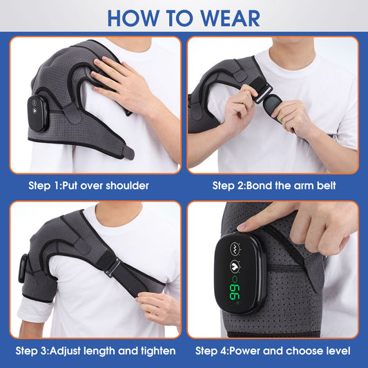 Touch screen controller hole-shaped shoulder pads electric heating shoulder pads for middle-aged and elderly people with neck and shoulder joint strain heating vibration massager