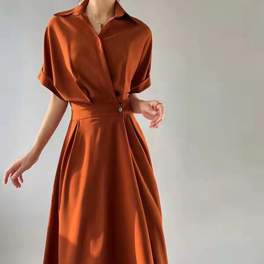 Elegant Burnt Orange Dress