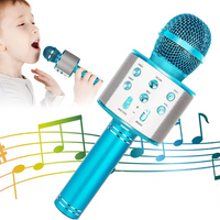 Bluetooth Karaoke Microphone in use