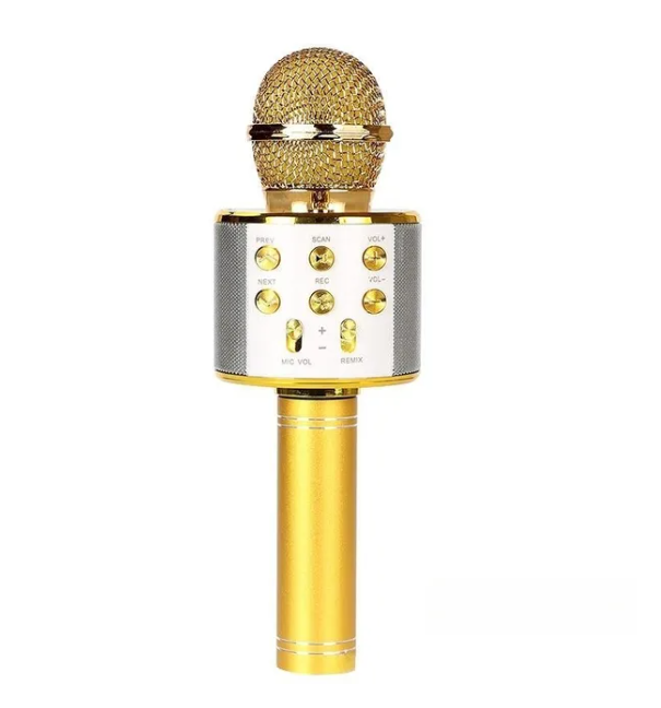 Bluetooth Karaoke Microphone Gold