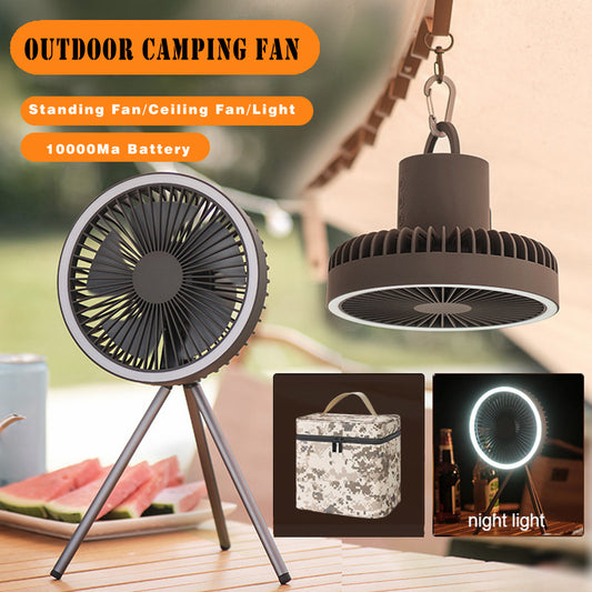 Multifunctional outdoor camping fan