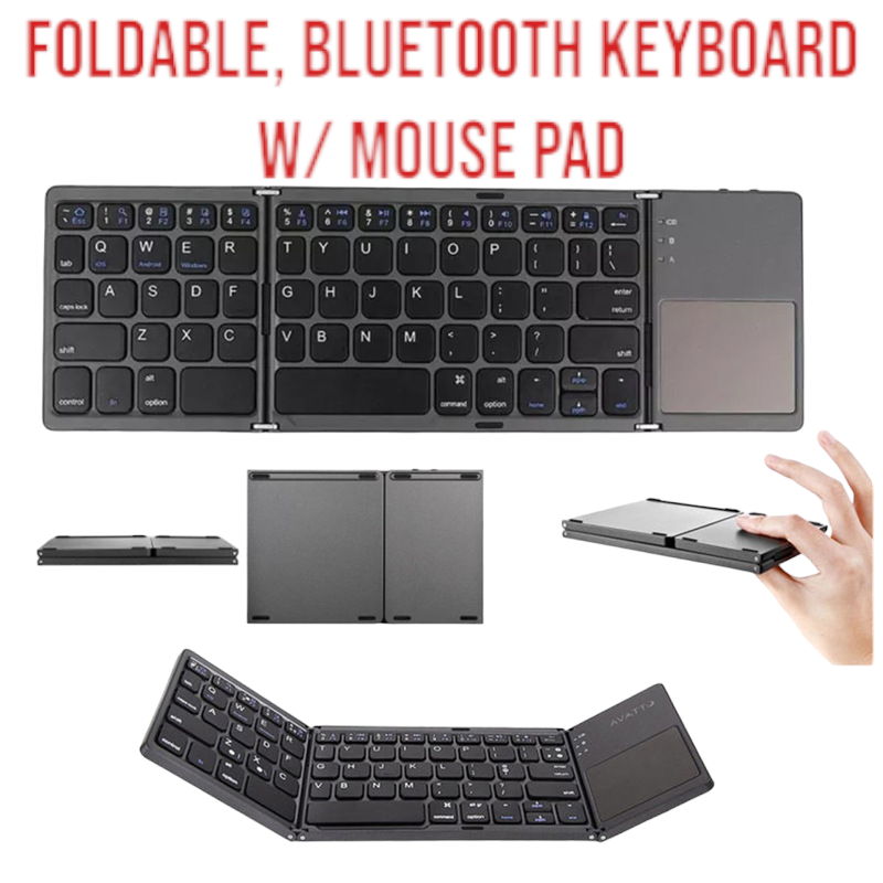 Foldable Wireless Bluetooth Keyboard